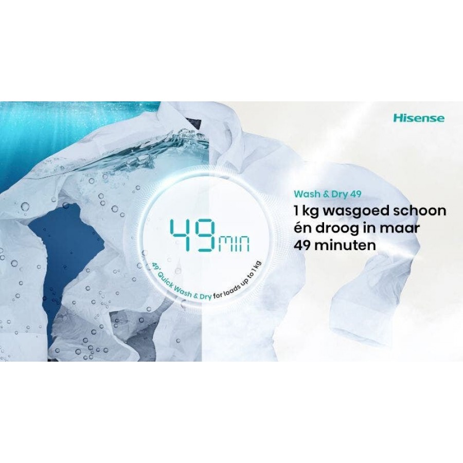 Hisense WD5I1245BBRH/BLX was-droogcombinatie