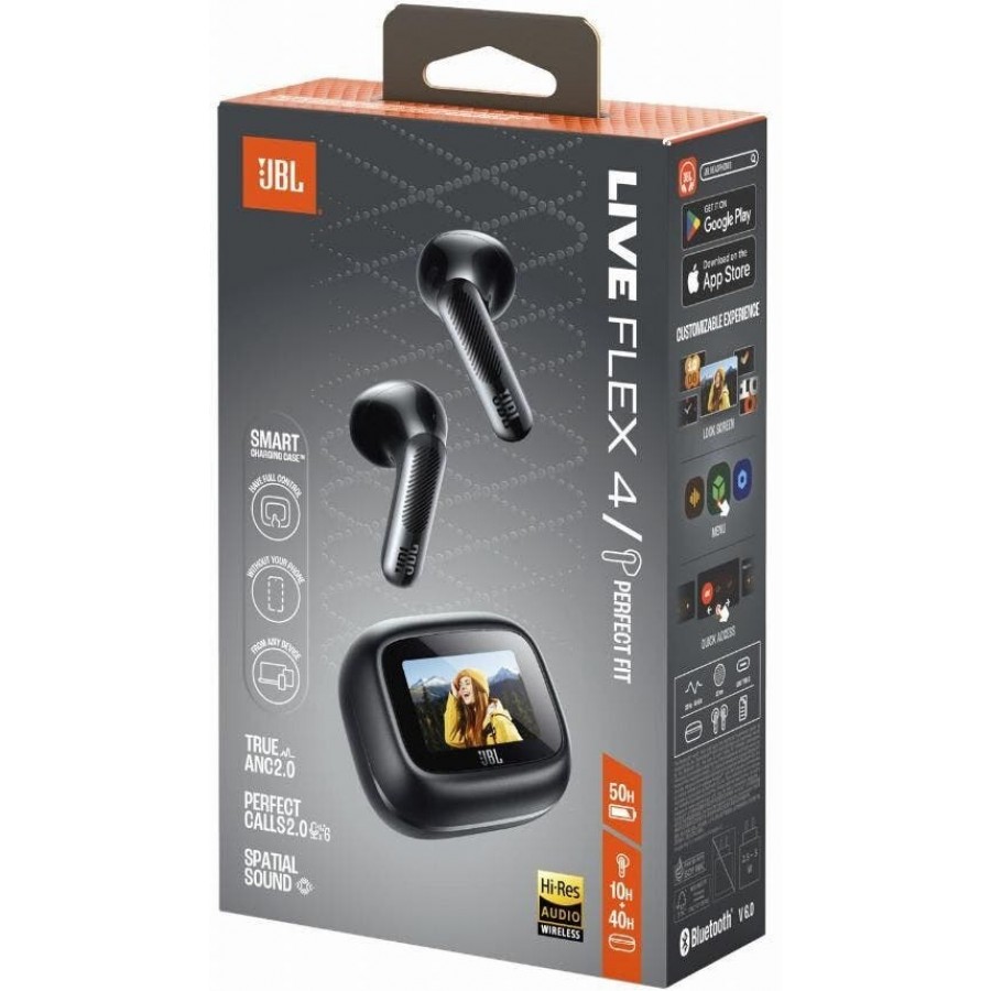 JBL Live Flex 4 - Zwart in-ear hoofdtelefoon