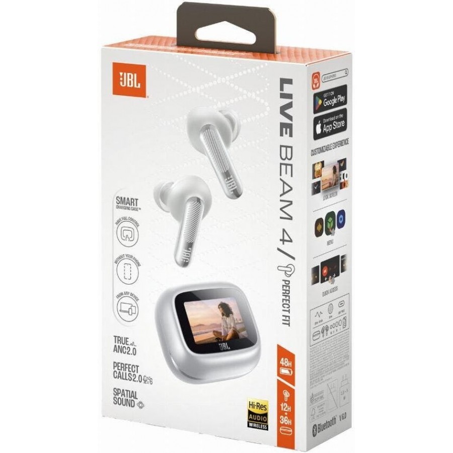 JBL LIVE BEAM 4 - Zilver in-ear hoofdtelefoon