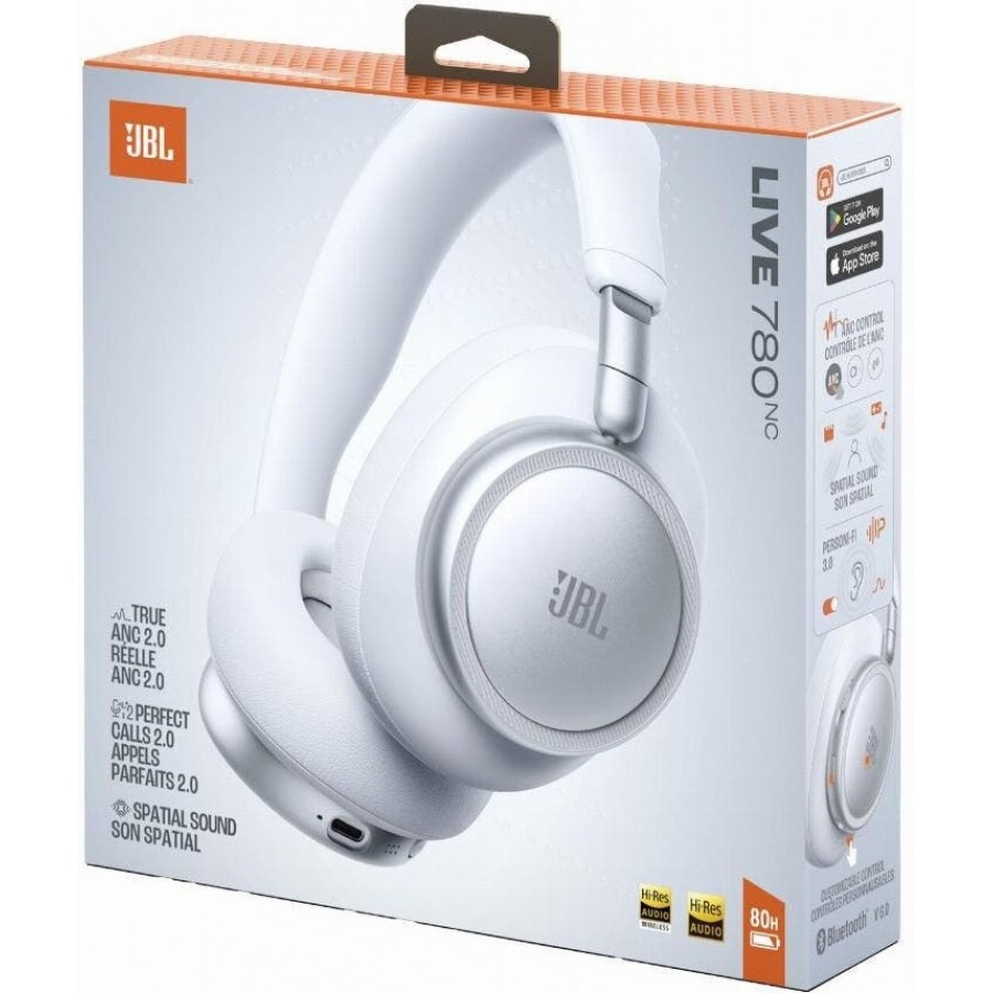 JBL Live 780NC - Wit over-ear hoofdtelefoon