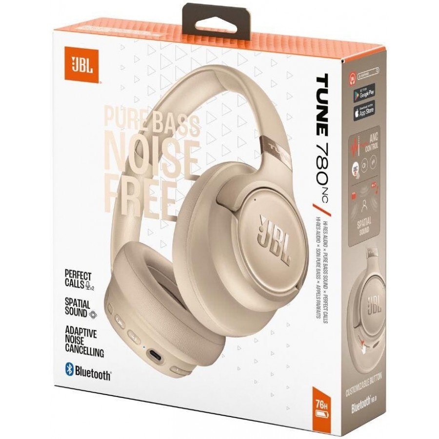 JBL Tune 780NC - Beige over-ear hoofdtelefoon