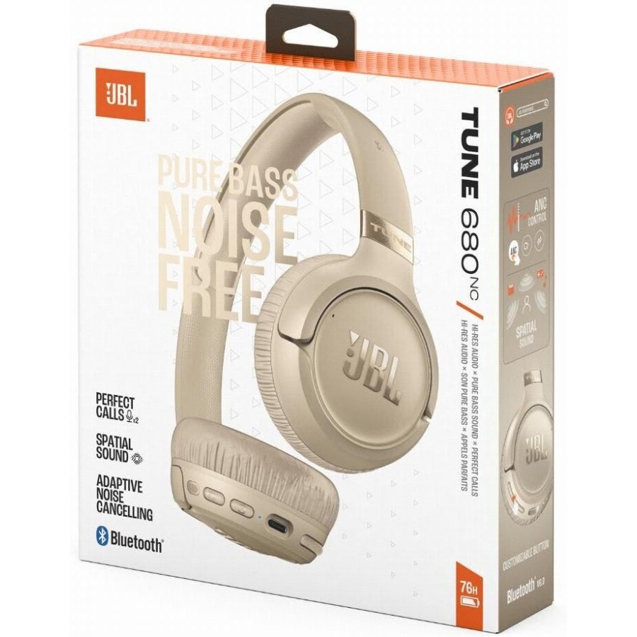 JBL Tune 680NC - Beige on-ear hoofdtelefoon
