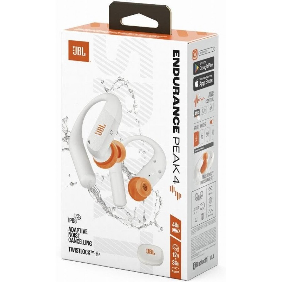 JBL Endurance Peak 4 - Wit in-ear hoofdtelefoon