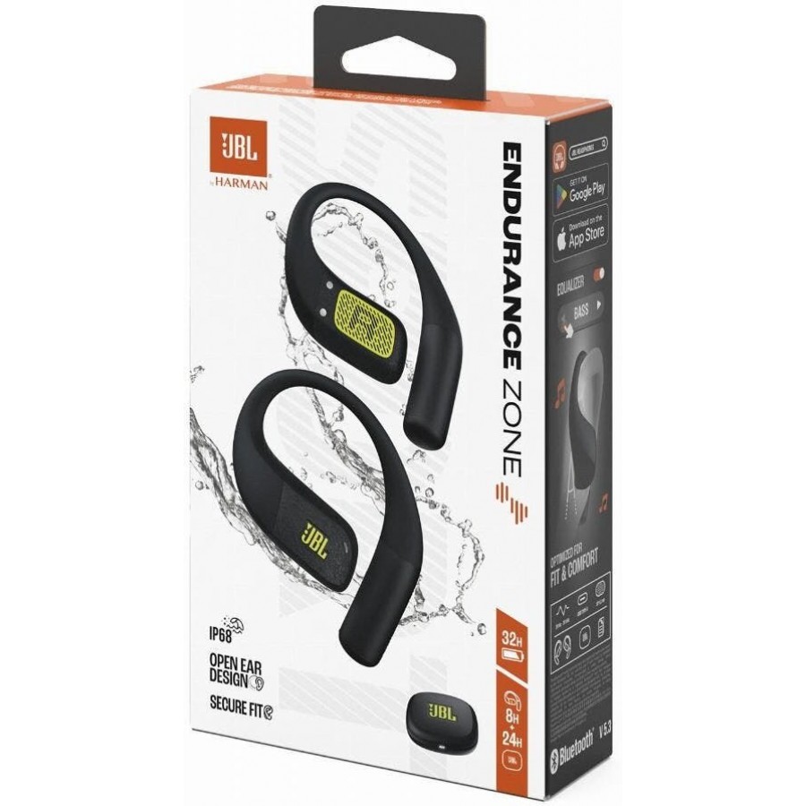 JBL Endurance Zone - Zwart & Lime open-ear hoofdtelefoon | Electro World Offermans