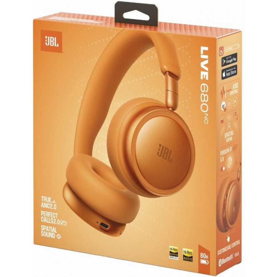 JBL Live 680NC - Oranje on-ear hoofdtelefoon