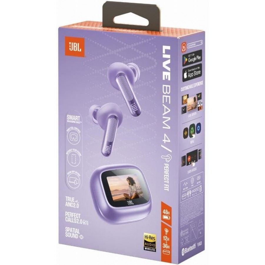 JBL Live Beam 4 - Paars in-ear hoofdtelefoon