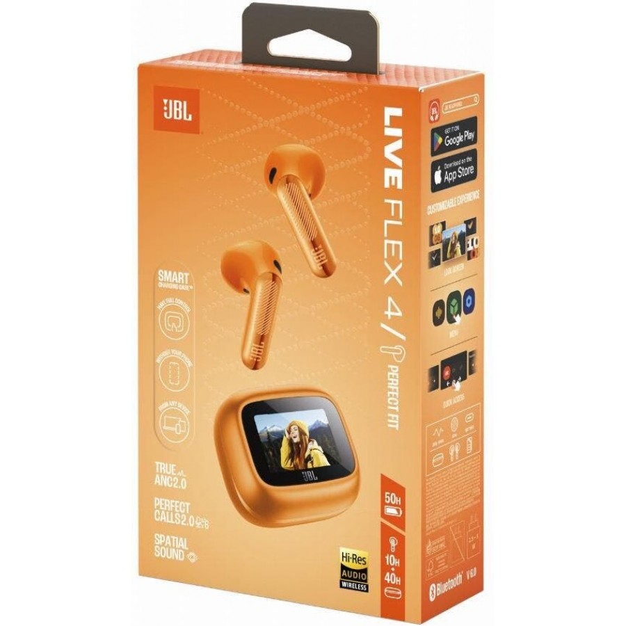 JBL Live Flex 4 - Oranje in-ear hoofdtelefoon