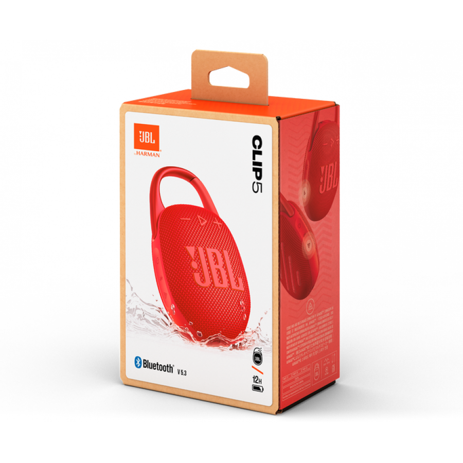 JBL Clip 5 Rood draadloze luidspreker | Electro World Offermans