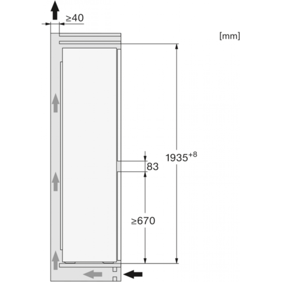 Miele KFN7913E inbouw koel-vriescombinatie