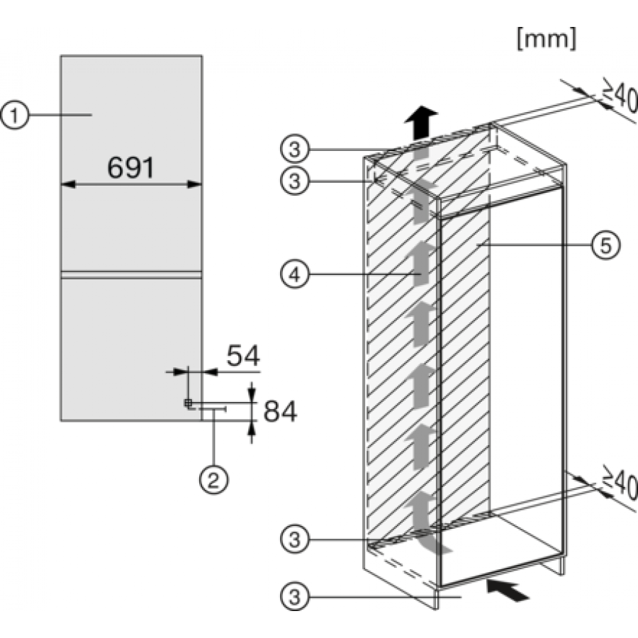 Miele KFN7913E inbouw koel-vriescombinatie