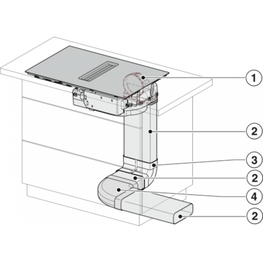 Miele KMDA 7272-1 FL Silence inductie kookplaat met afzuiging