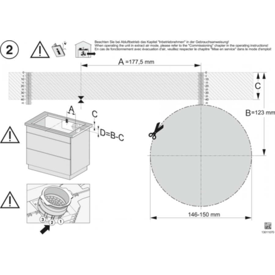 Miele KMDA 7473-1 FR Silence inductie kookplaat met afzuiging