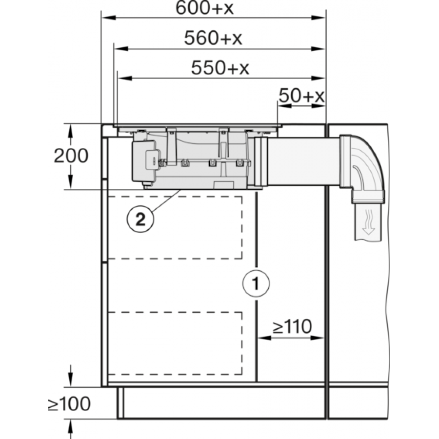 Miele KMDA 7473-1 FL Silence inductie kookplaat met afzuiging