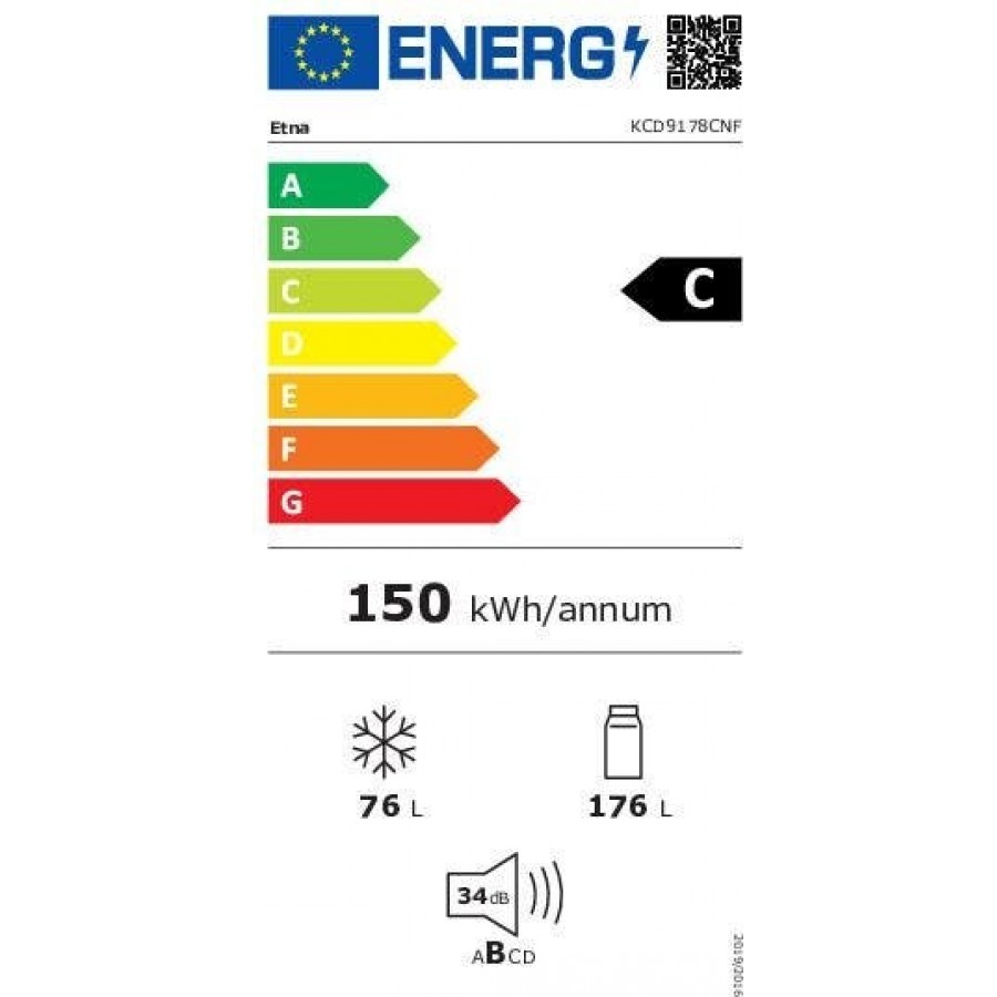 ETNA KCD9178CNF vrijstaande koel-vriescombinatie