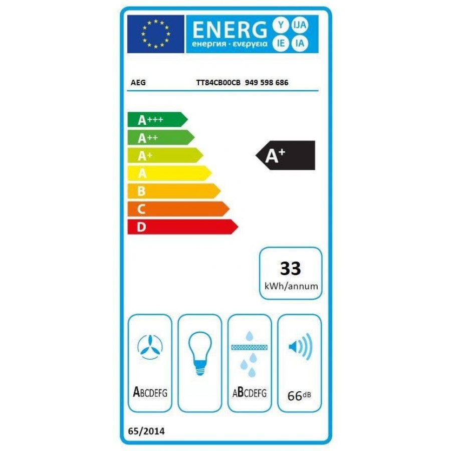 AEG TT84CB00CB inductie kookplaat met afzuiging
