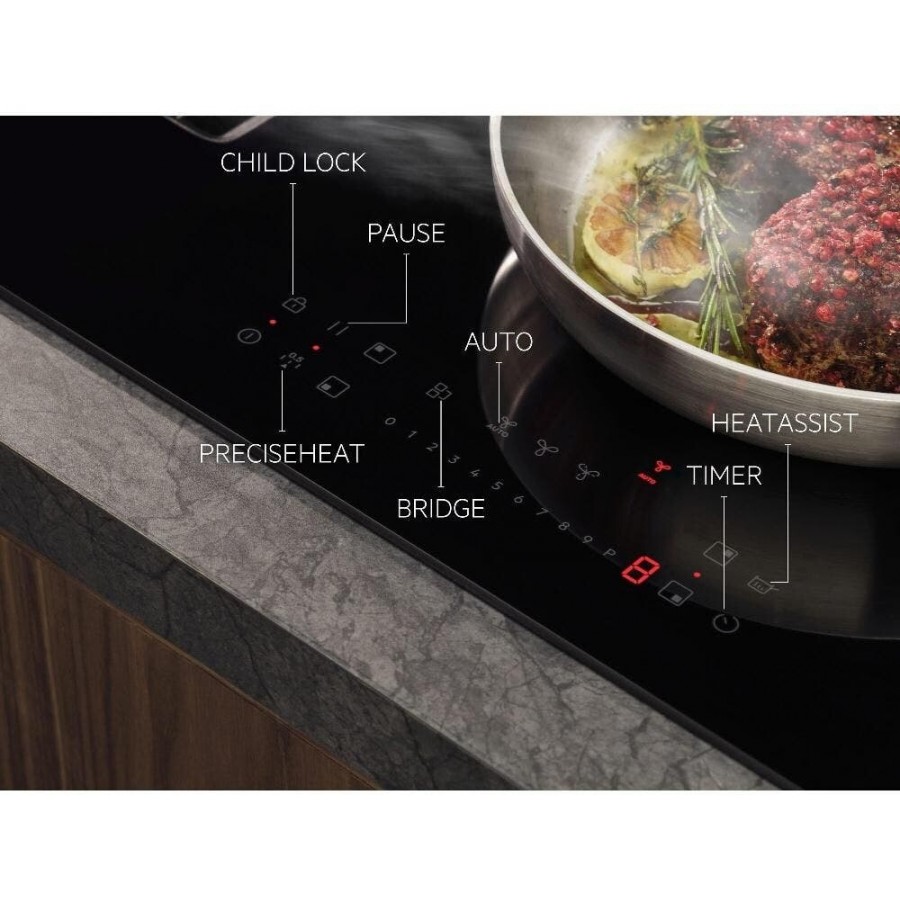 AEG TT64CB00CB inductie kookplaat met afzuiging