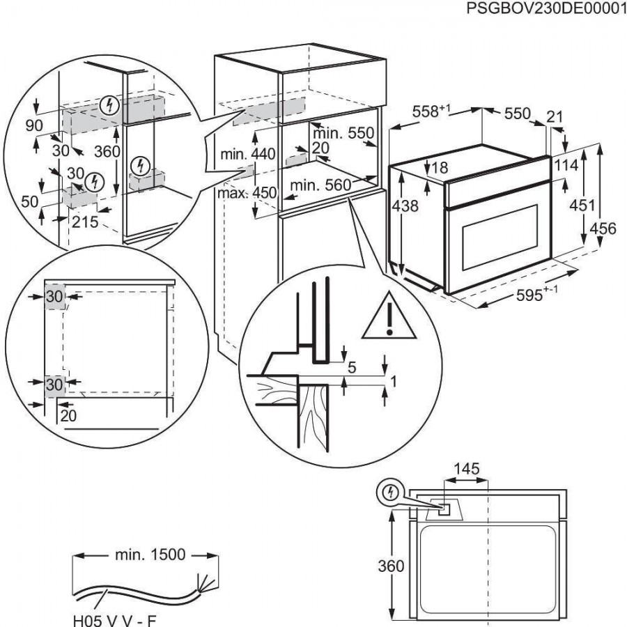 AEG TK6NK40PB inbouw oven met magnetron