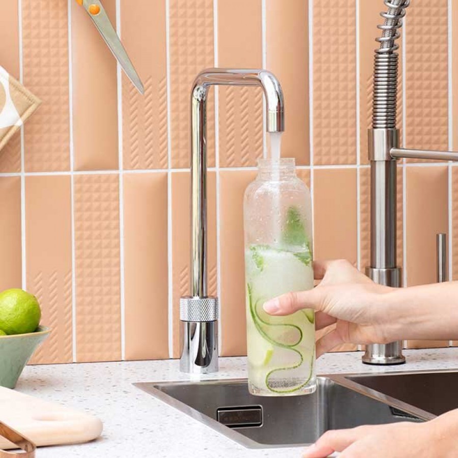 Quooker Nordic Square Single tap kokend- en warm waterkraan