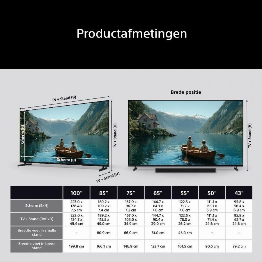 Sony 75’’ BRAVIA 3 II - 4K LED TV LED televisie
