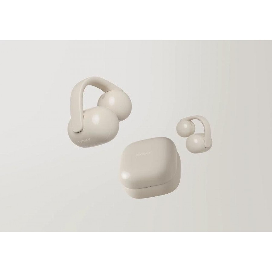 Sony LinkBuds Clip - Crème open-ear hoofdtelefoon