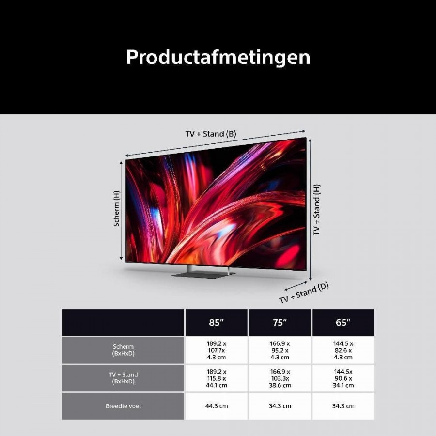 Sony K-75XR95M (2026) QLED televisie