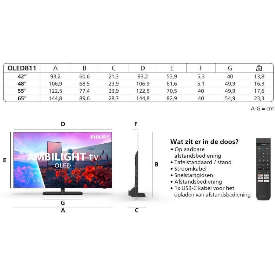 Philips 48OLED811/12 OLED televisie