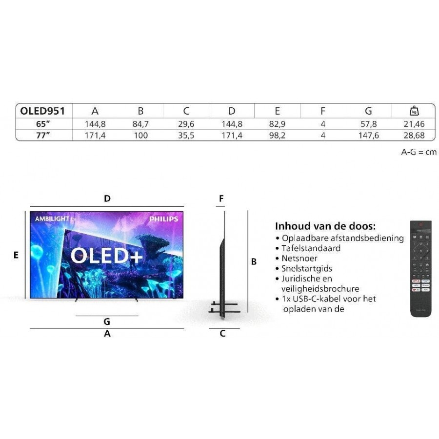 Philips 65OLED951/12 OLED televisie
